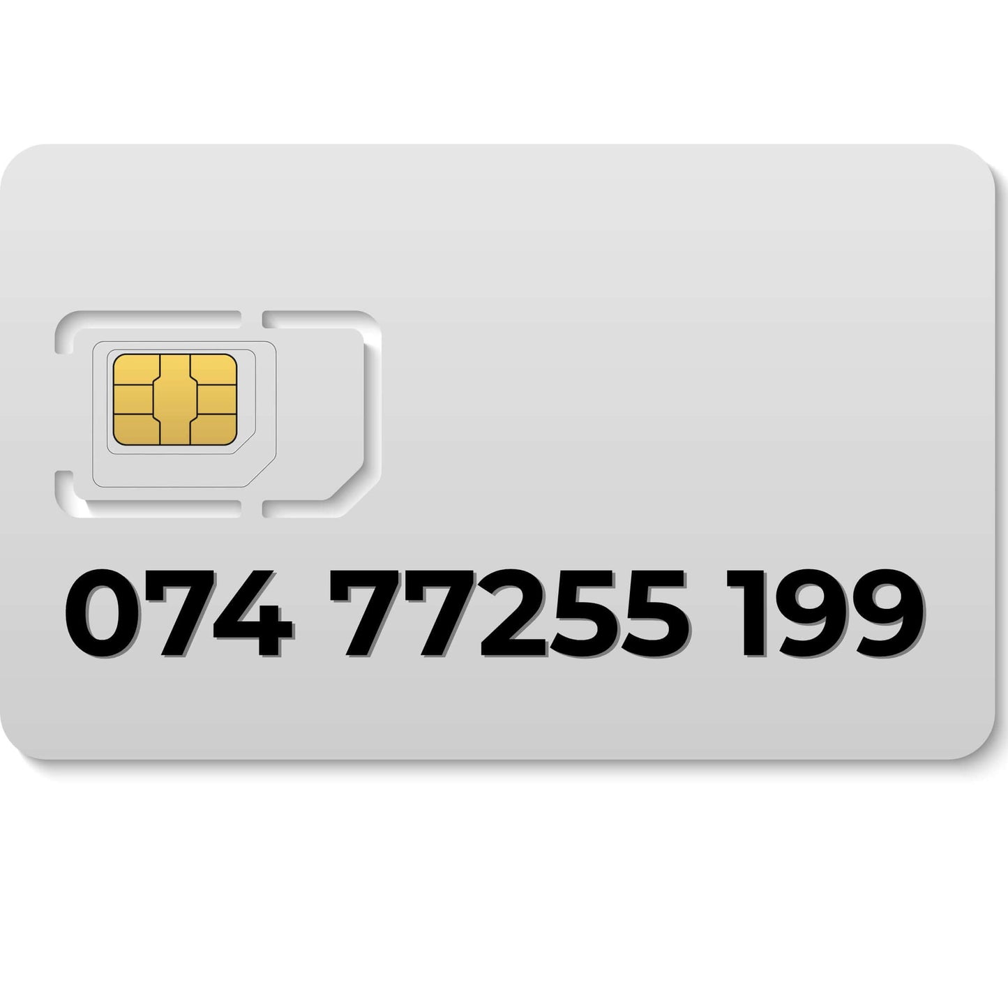 Premium VIP mobile number 074 77255 199 (premium UK number) – buy a memorable gold number for your business.