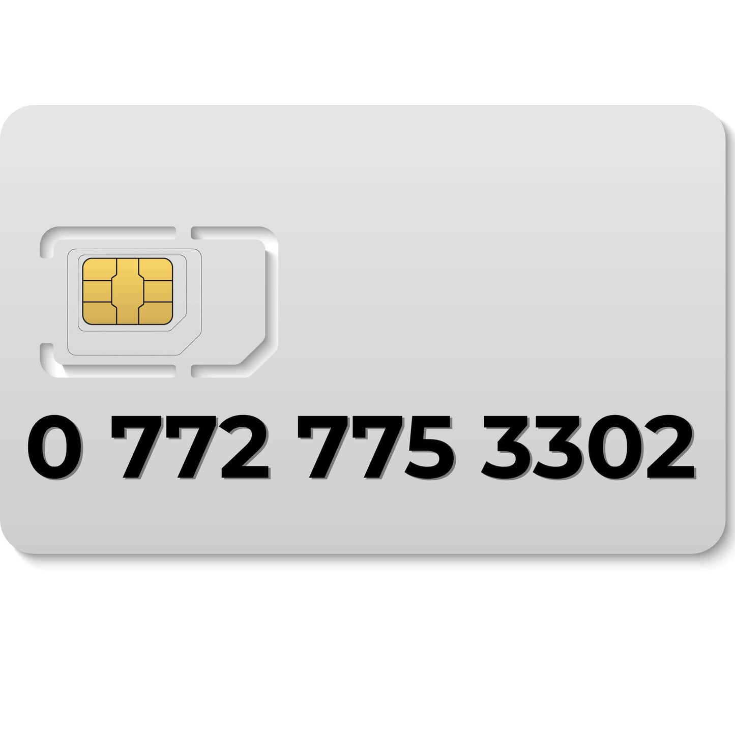 0 772 775 3302 VIP mobile number UK – premium gold number available for purchase, perfect for business or personal use.