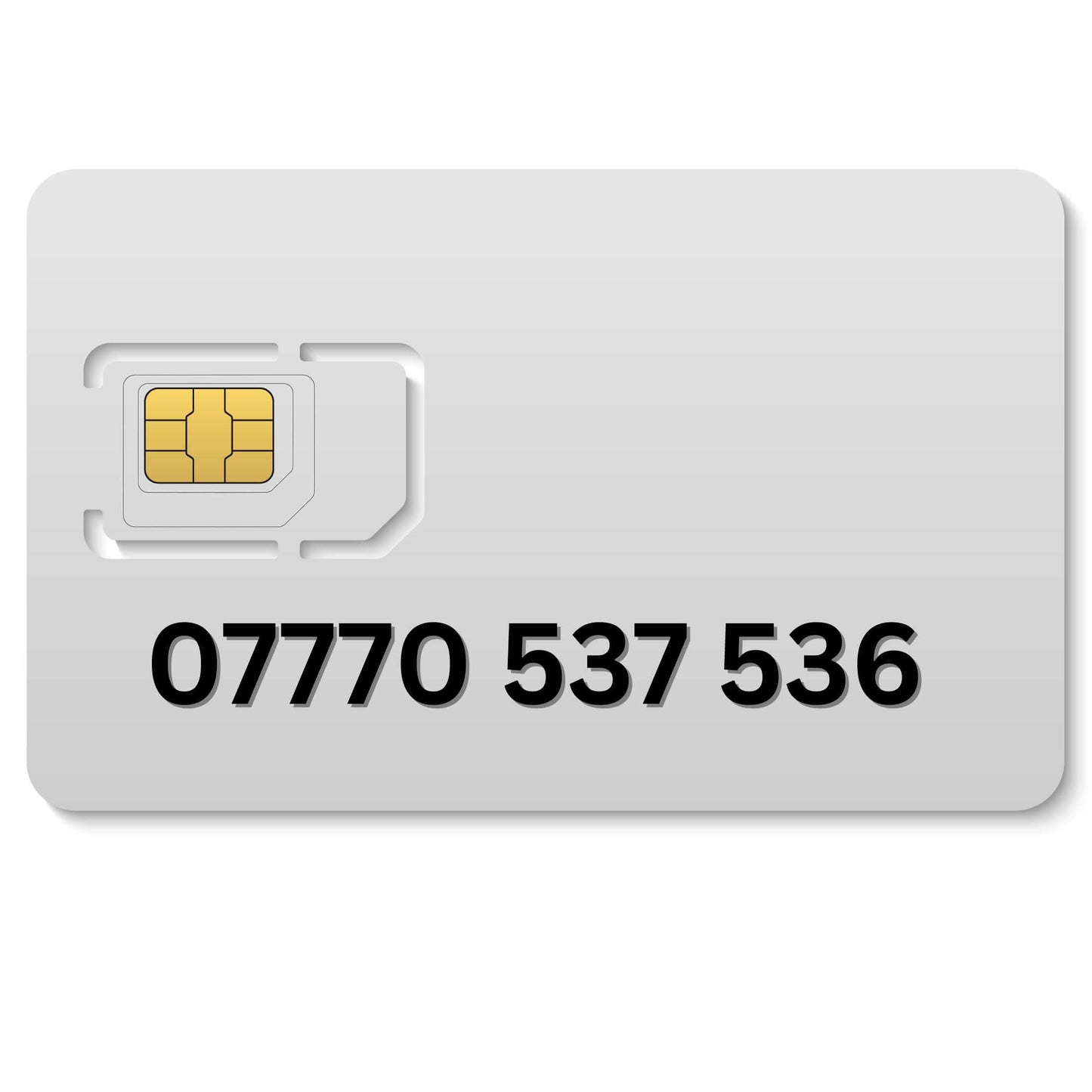 VIP mobile number 07770 537 536 (Vodafone) – premium and memorable gold number for sale in the UK.