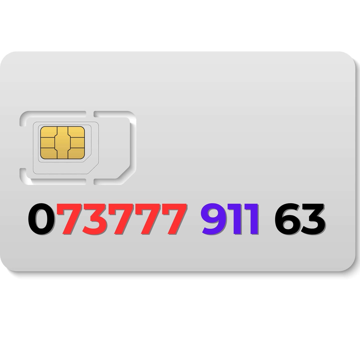 Premium gold mobile number 073777 911 63 (UK) – buy a VIP SIM number for exclusive use.