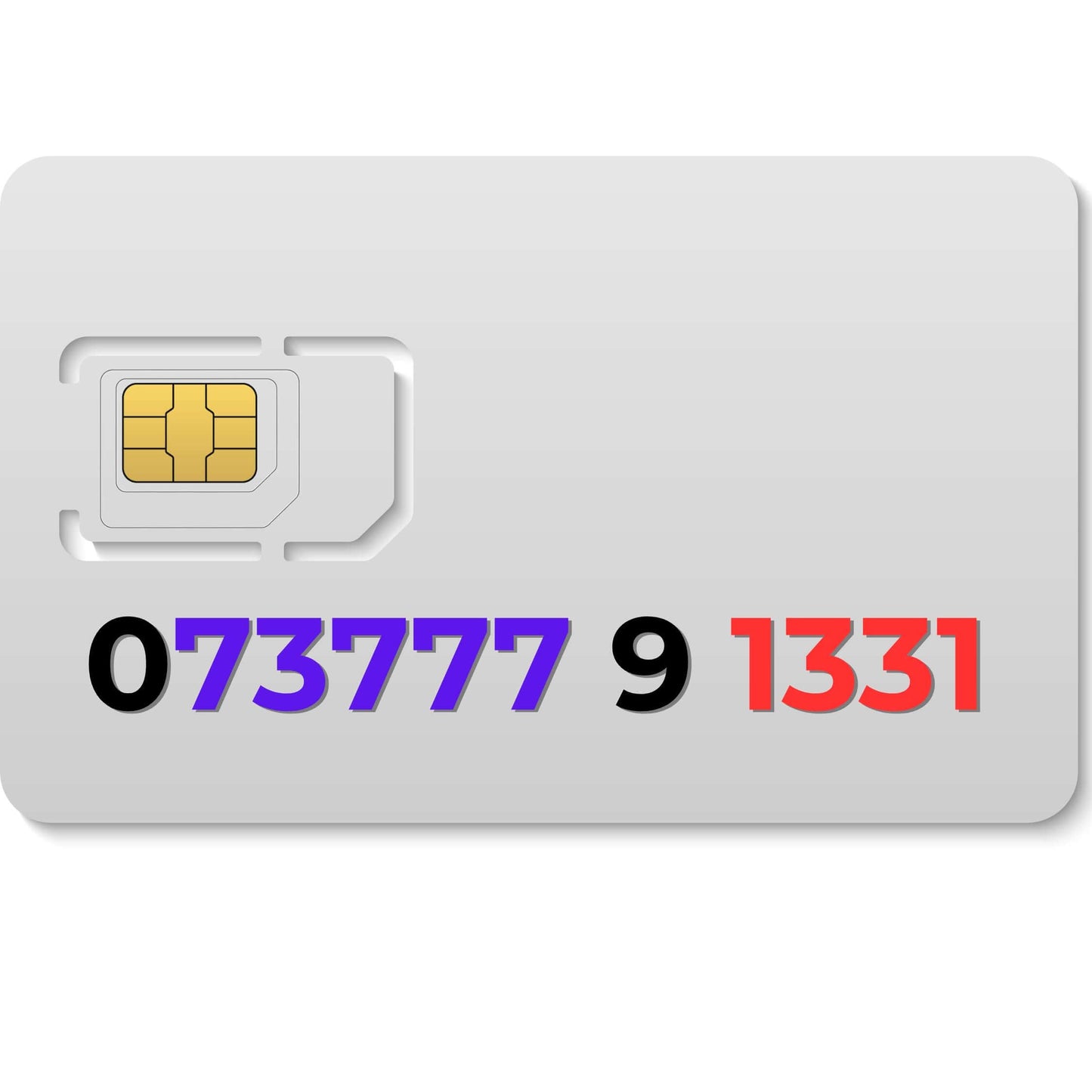 Premium VIP mobile number 073777 9 1331 (EE) – memorable gold number available in the UK.