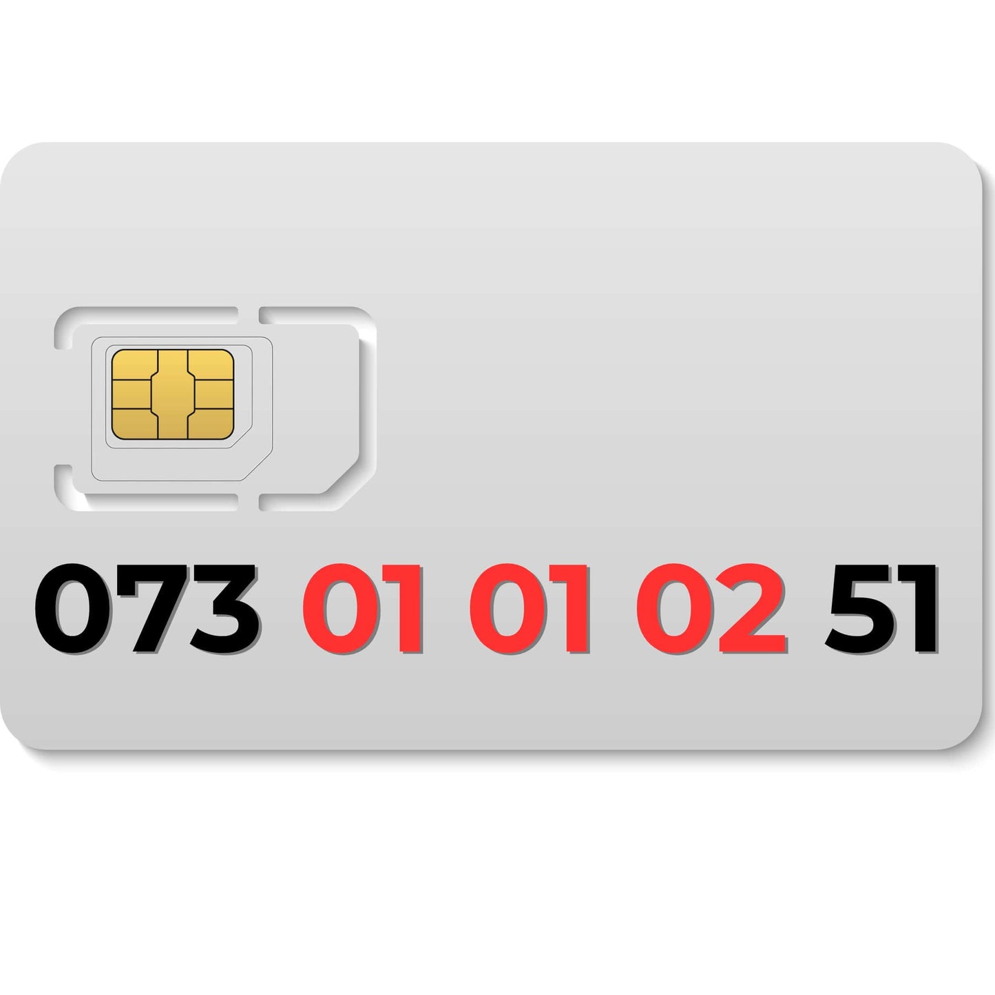 Premium VIP mobile number 073 010102 51 (EE) – memorable gold number for sale in the UK.