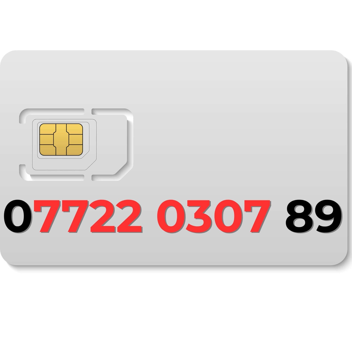 Premium VIP mobile number 07722030789 (Vodafone) – memorable gold number available in the UK.