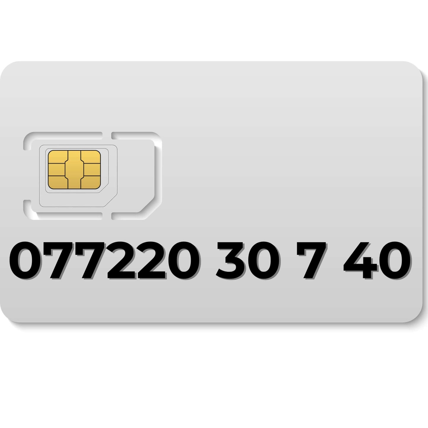 077220 30 7 40 VIP mobile number - buy premium gold number UK, fancy mobile number for personal or business use.