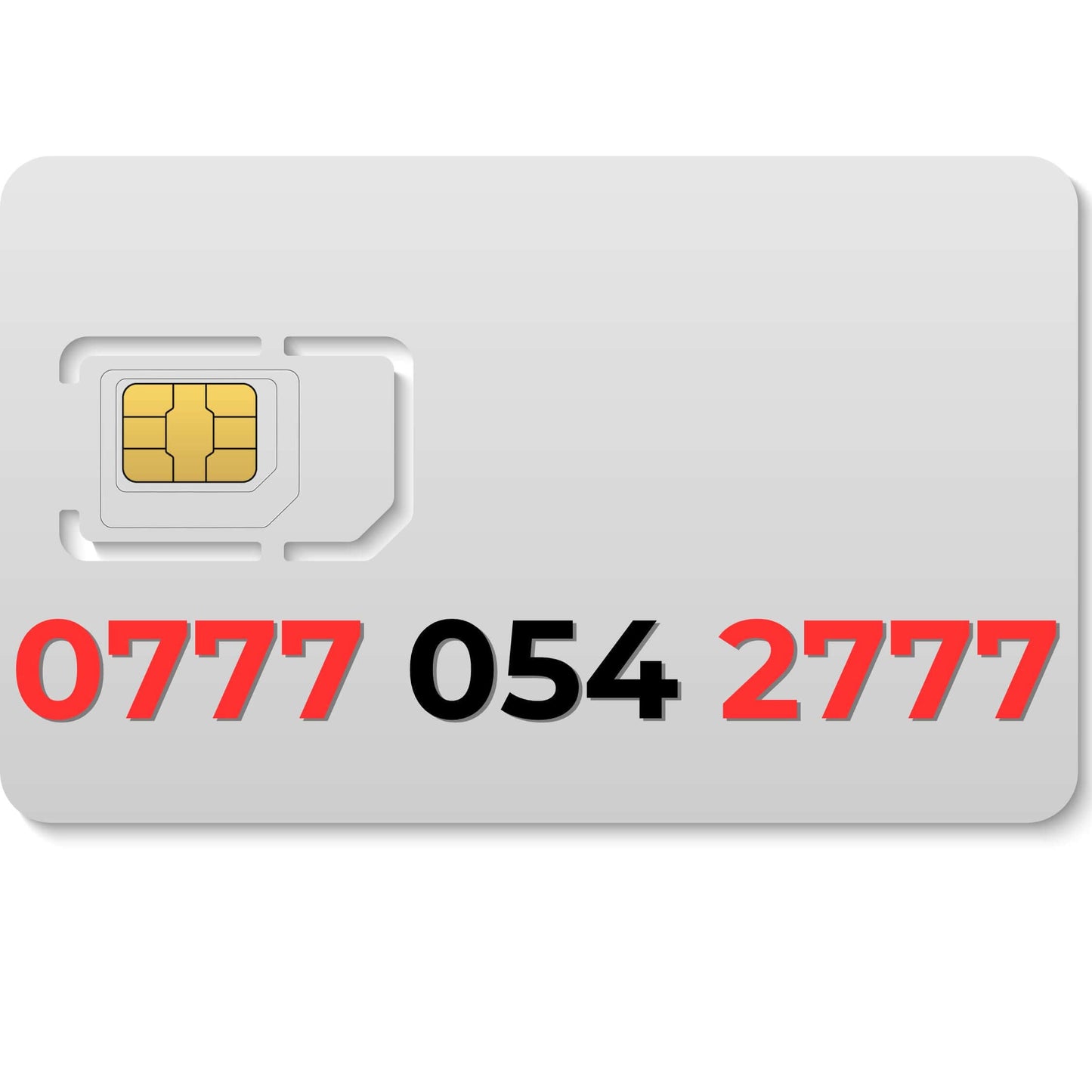 VIP gold mobile number 07770542777 with repeating 777 digits