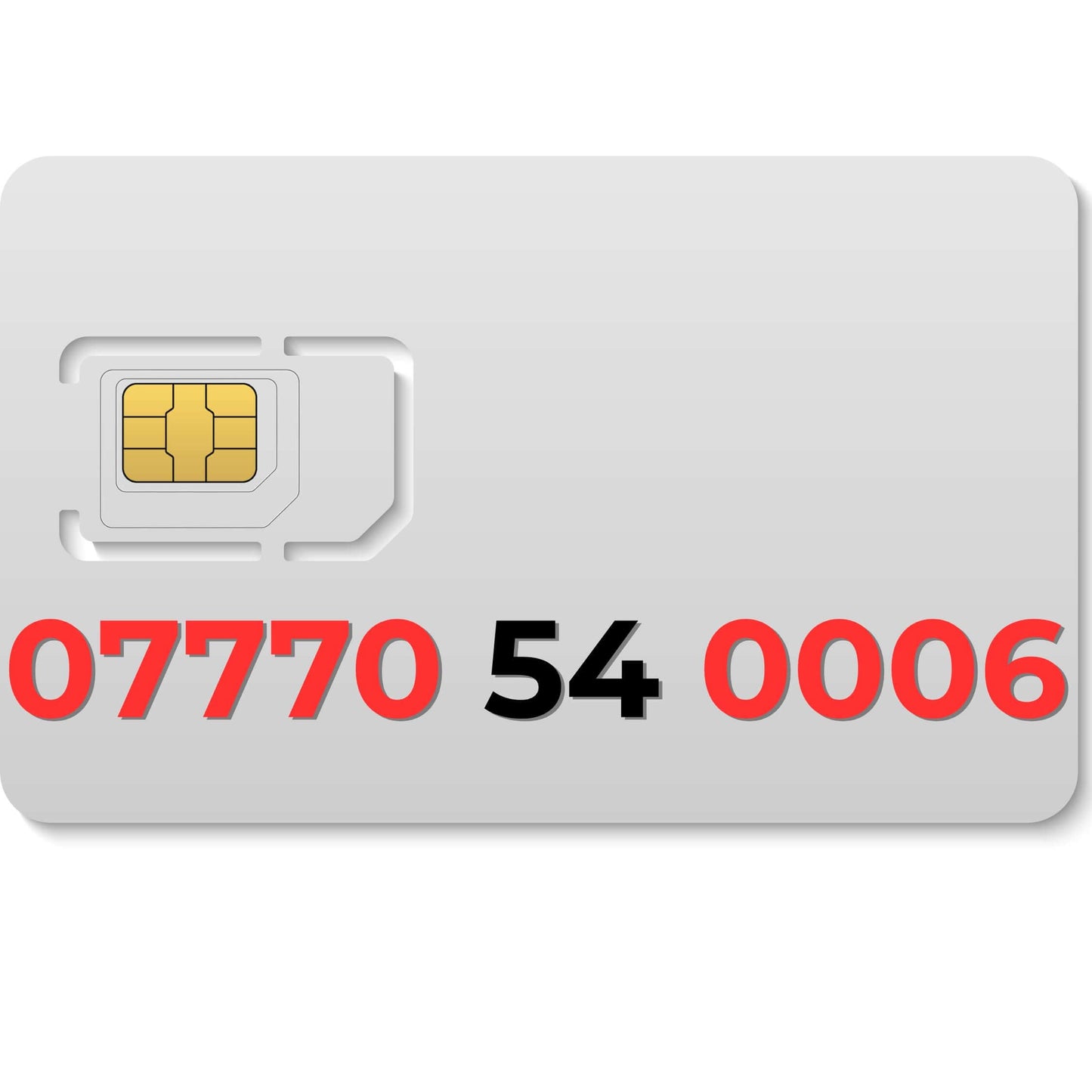 VIP gold mobile number 07770540006 with 000 sequence ending in 6