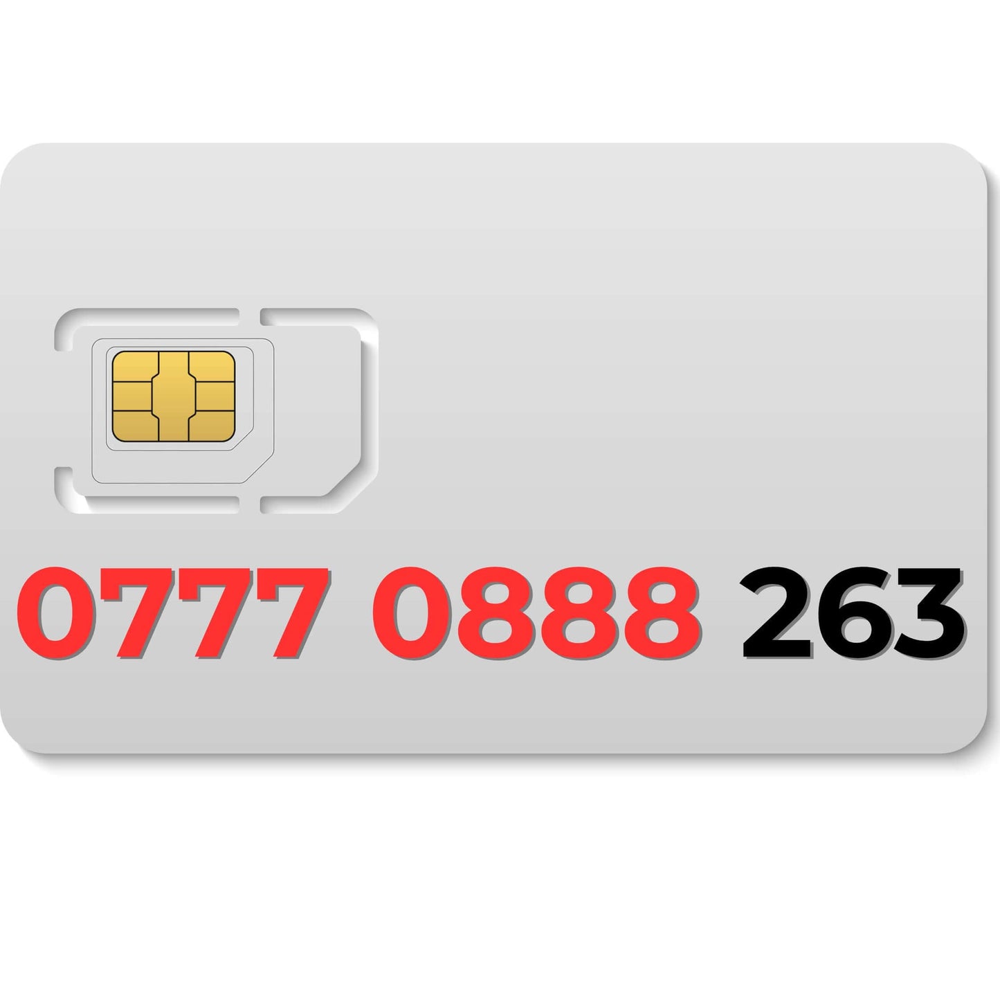 Exclusive VIP mobile number 07770888263 with lucky 888 digits