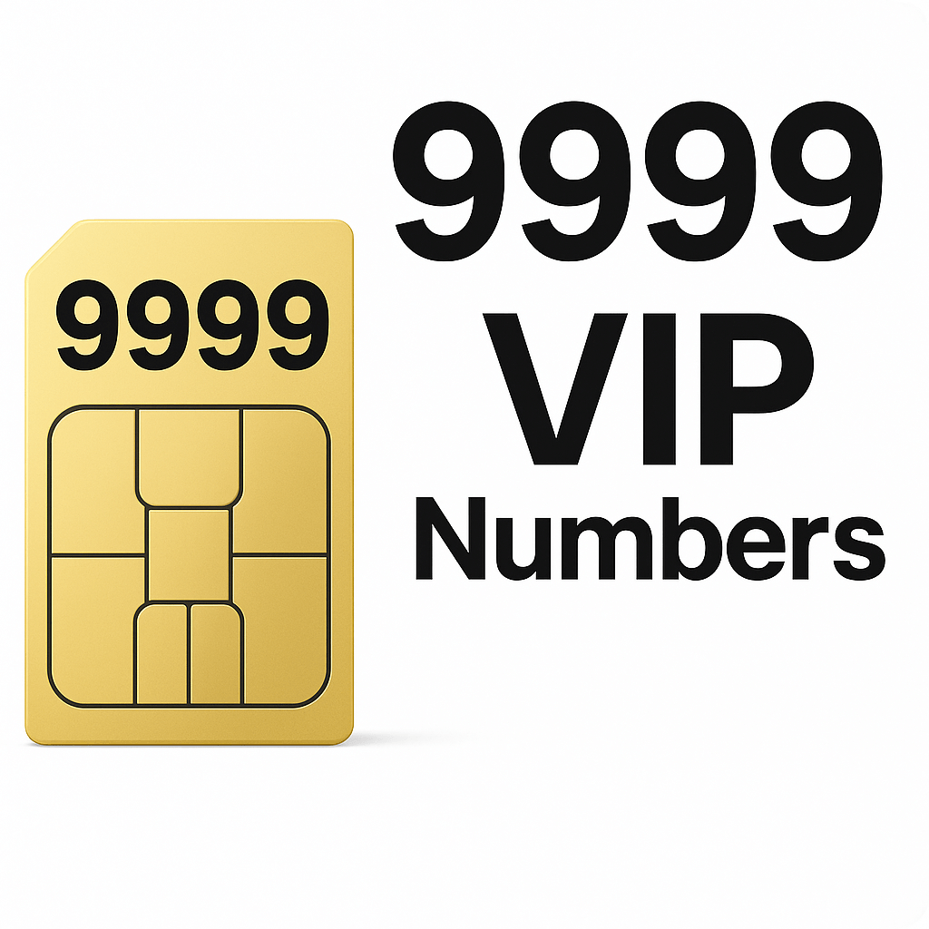 9999 VIP mobile numbers – UK gold repeating phone numbers, bold and symmetrical, perfect for branding or personal use.