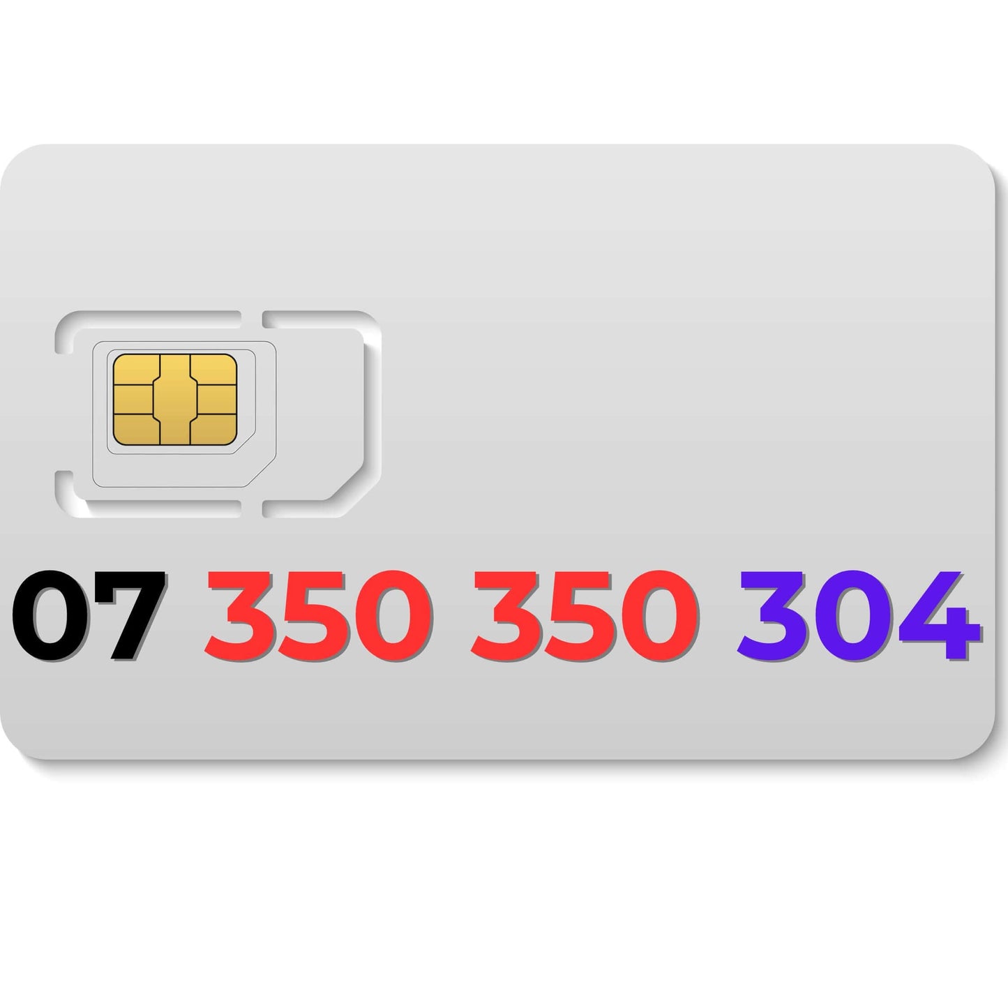 Premium VIP mobile number 07 350 350 304 (EE) – buy your memorable gold number in the UK today!