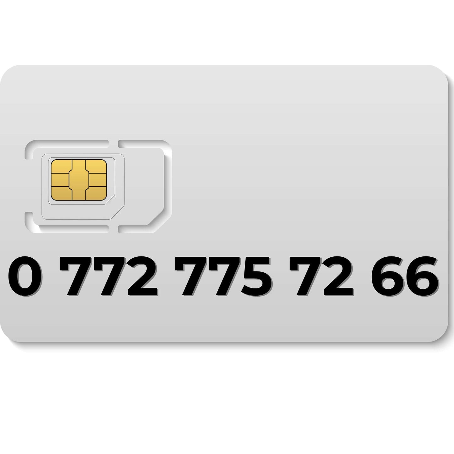 VIP mobile number 0 772 775 72 66 (UK) – buy a memorable gold number for your business or personal use.