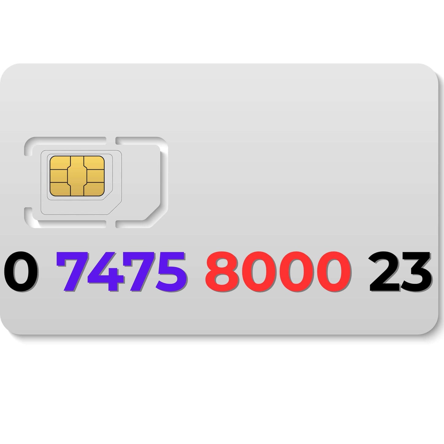 VIP mobile number 07475800023 (EE) – unique golden number available in the UK for sale.