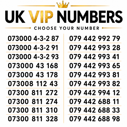 EE UK VIP and gold numbers – choose your memorable PAYG mobile number