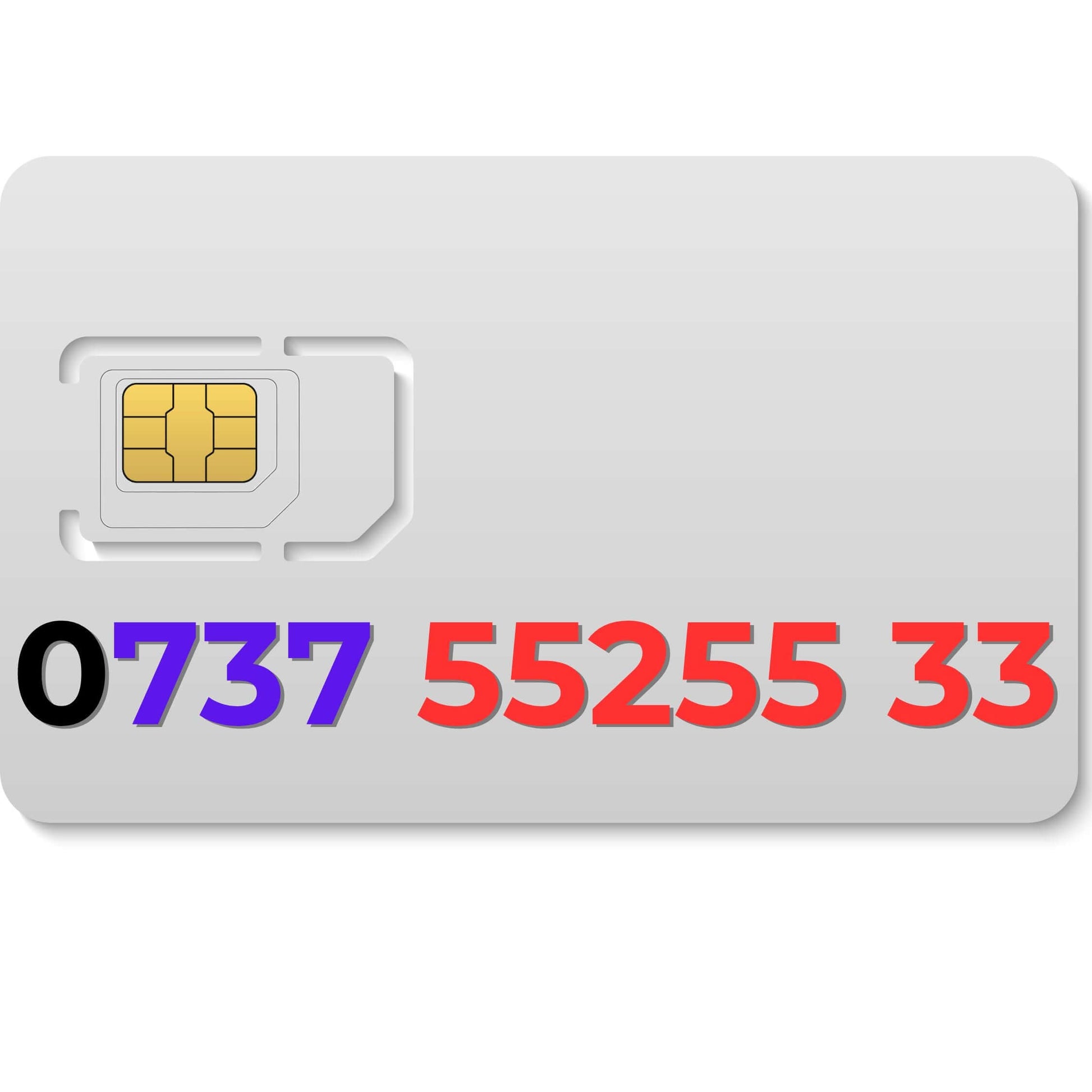 Premium VIP mobile number 07375525533 (UK) - memorable gold number for business or personal use.