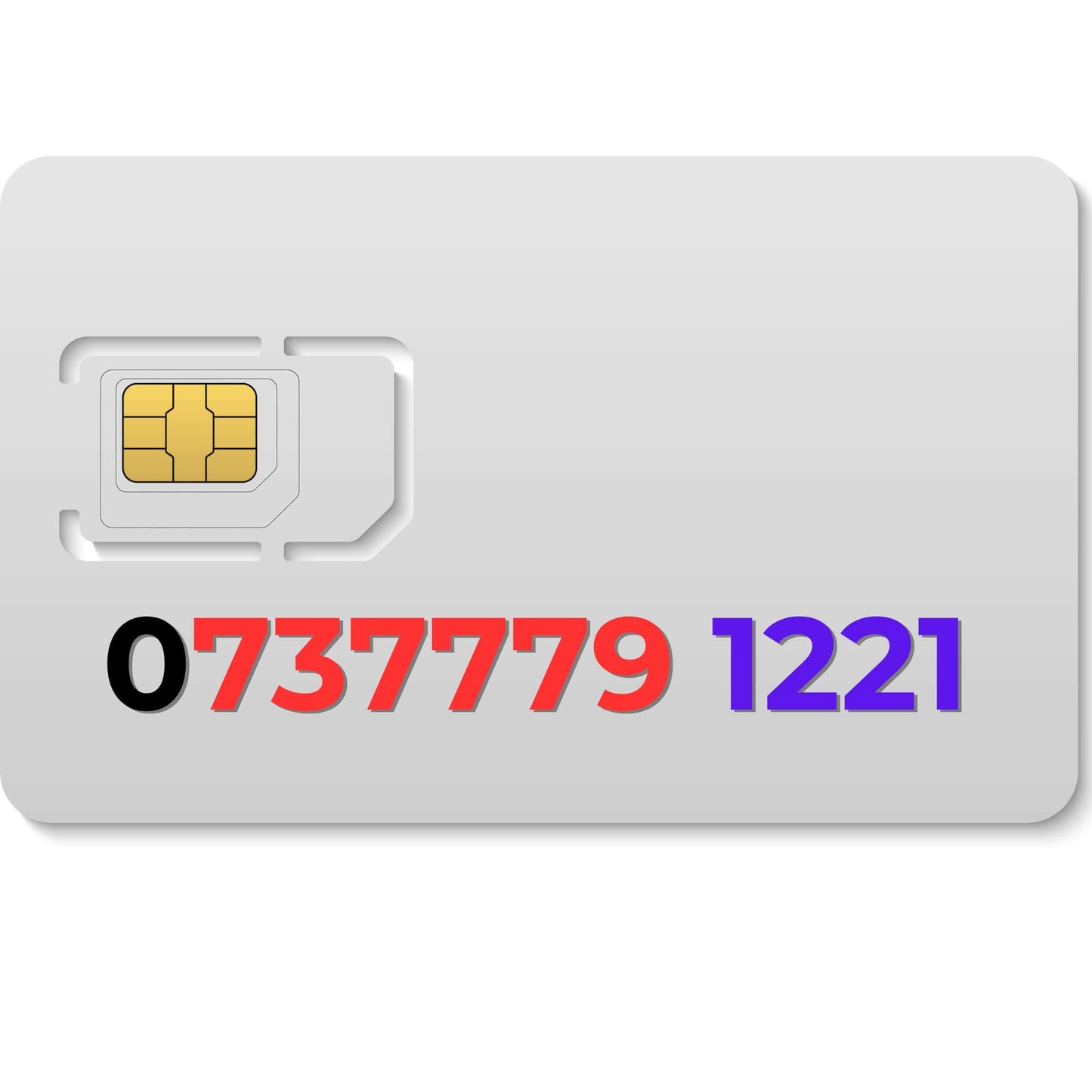Premium VIP mobile number 0737779 1221 (Vodafone) – unique mobile phone number for sale in the UK.