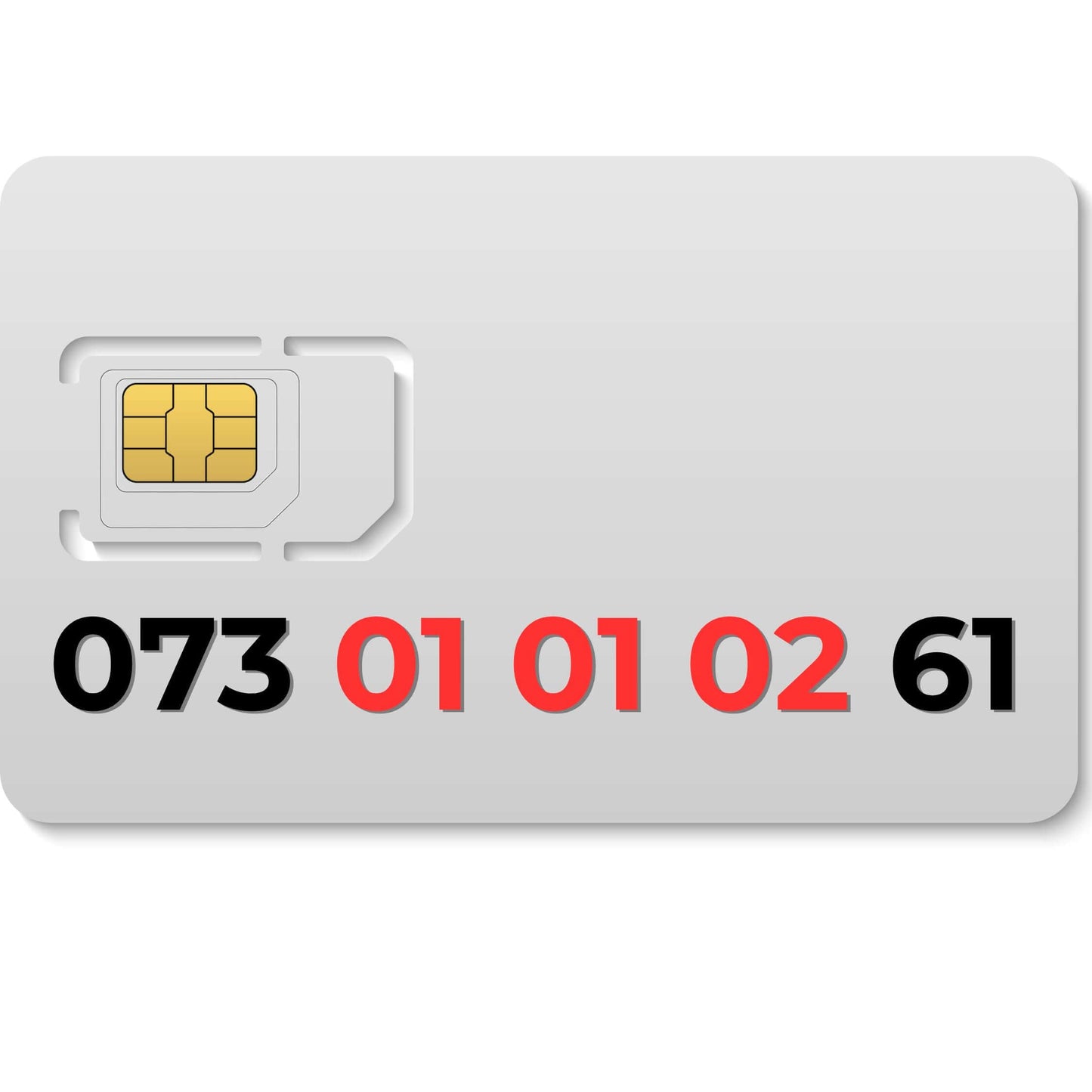 073 010102 61 VIP mobile number UK SIM card – premium gold number, perfect for personal and business use.