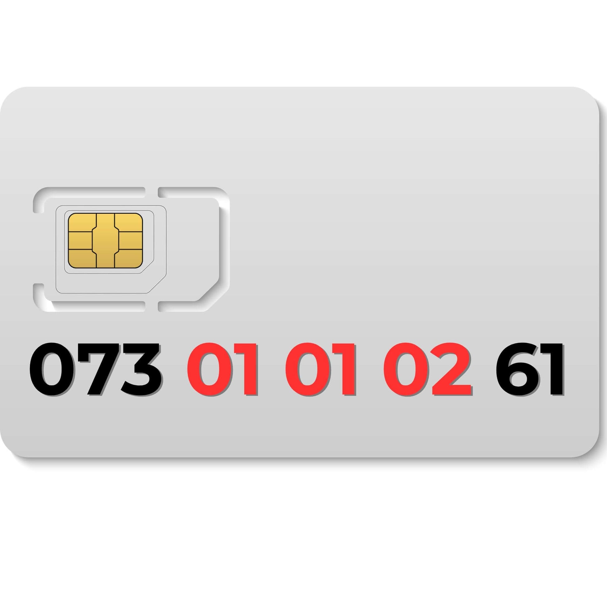 073 010102 61 VIP mobile number UK SIM card – premium gold number, perfect for personal and business use.