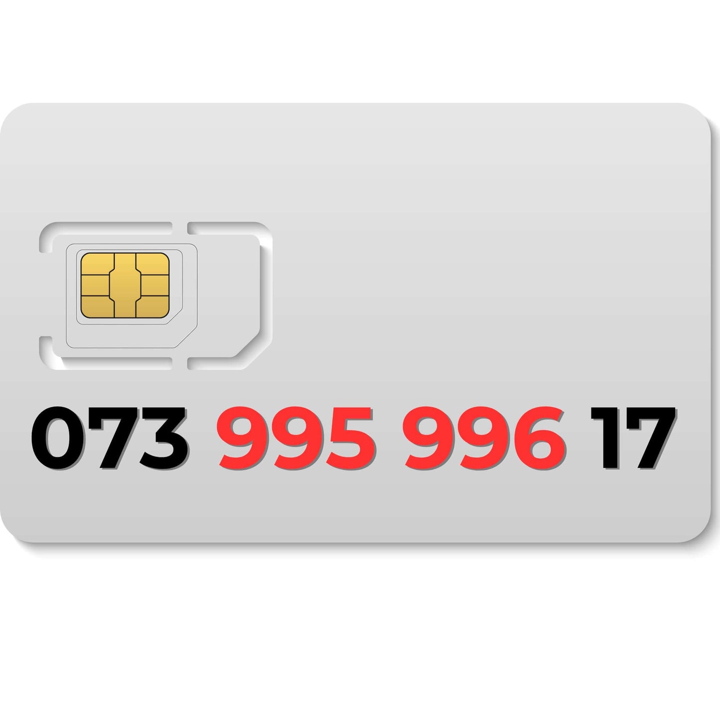 073 995 996 17 SIM card – buy VIP mobile number UK, memorable and unique option for your personal or business use.