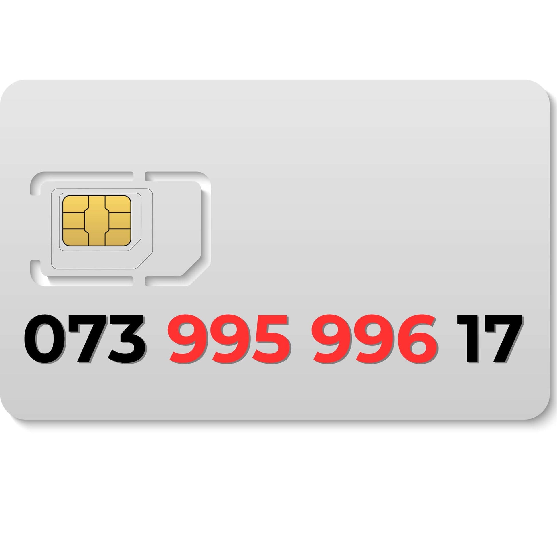 073 995 996 17 SIM card – buy VIP mobile number UK, memorable and unique option for your personal or business use.