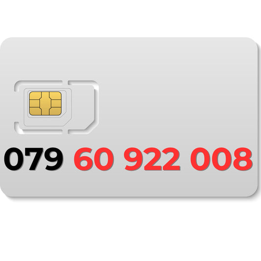 EE VIP mobile number 07960922008 with double 22 digits and 8 ending for prosperity