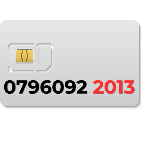 EE VIP mobile number 07960922013 with double 22 digits and 2013 year sequence
