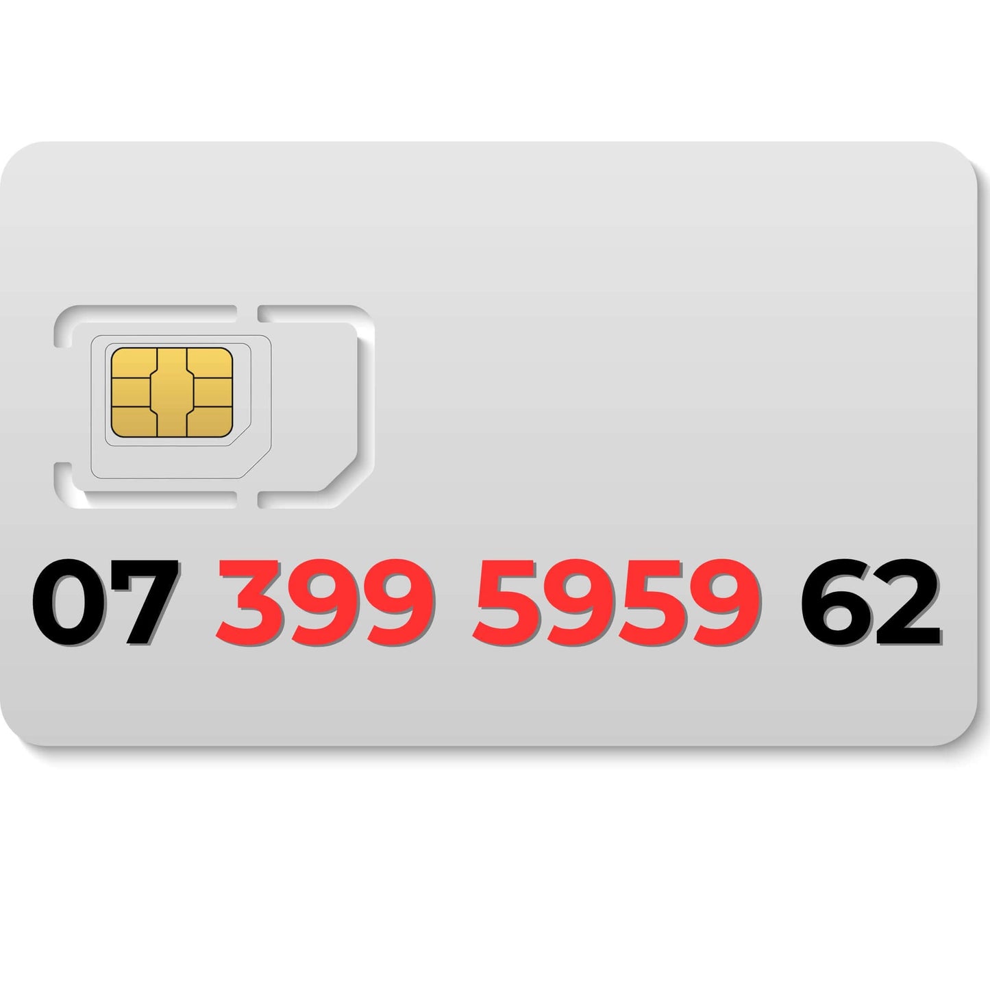07 399 5959 62 SIM card – buy this memorable VIP mobile number in the UK, perfect for personal or business use.