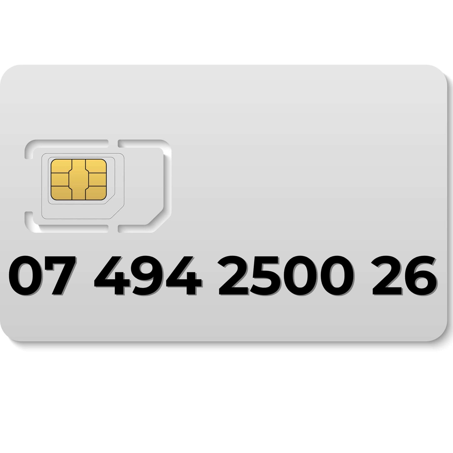 07 494 2500 26 SIM card – buy this VIP mobile number in the UK for business or personal use.