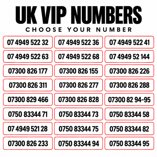 EE VIP numbers UK with memorable mobile number patterns and easy-to-remember phone numbers – choose your own mobile number