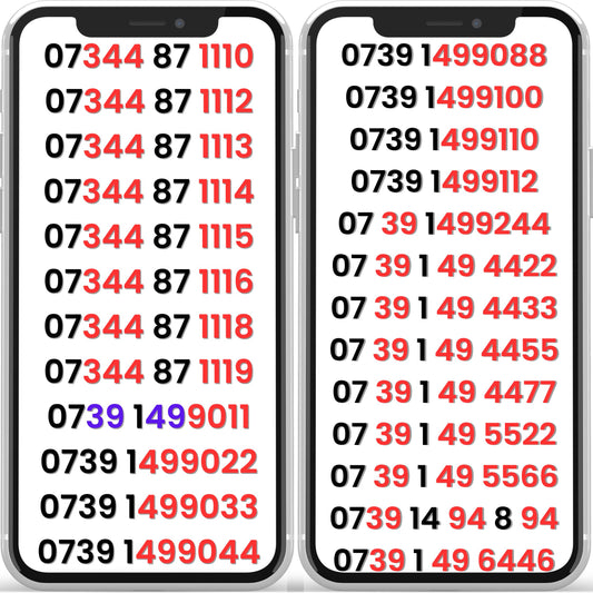 Lebara VIP gold mobile numbers UK – memorable and easy to remember phone numbers available to choose from