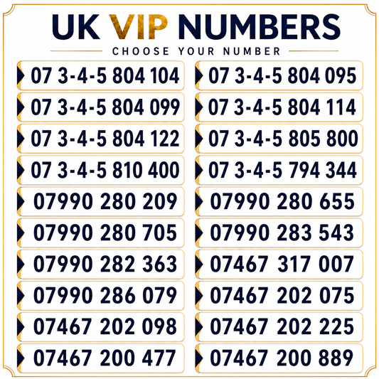 Lebara gold mobile numbers UK, choose your VIP number from memorable Pay As You Go SIMs