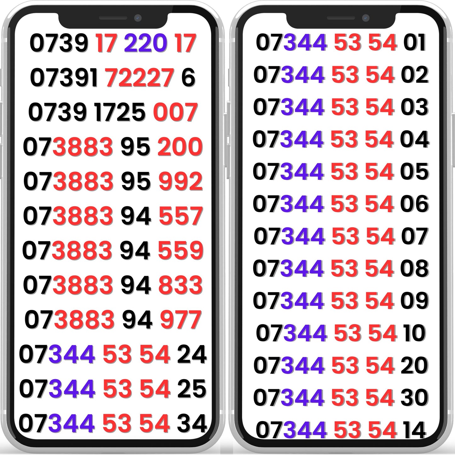 Lebara VIP gold mobile numbers UK with easy and memorable number patterns