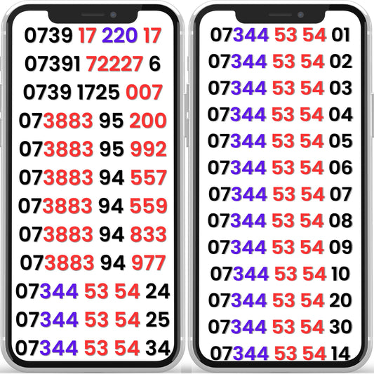 Lebara VIP gold mobile numbers UK with easy and memorable number patterns