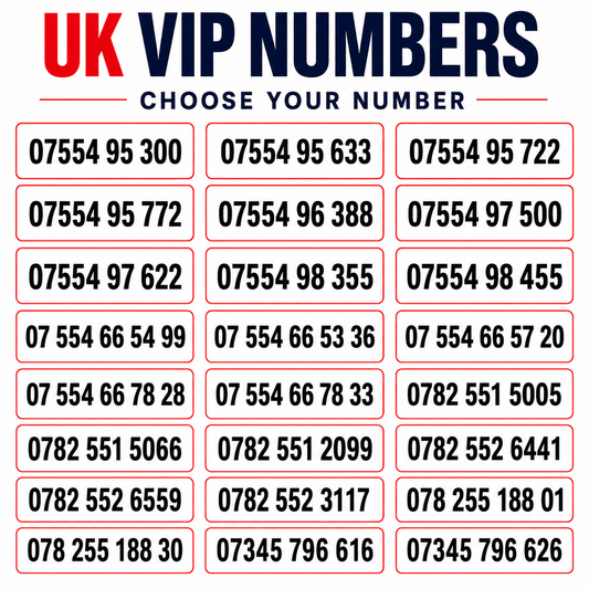 Lebara VIP mobile numbers UK, gold mobile numbers and memorable phone numbers on a UK PAYG SIM, choose your number from premium, easy-to-remember UK mobile numbers