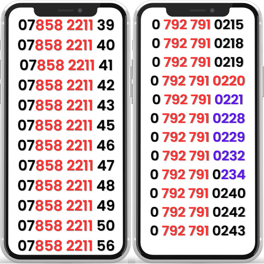 Premium Mobile Numbers List – Gold Numbers UK Q-O