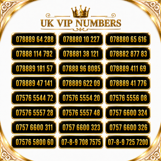 Gold Numbers - UK VIP Mobile Numbers Sim Cards –(Top-up Required) -  A2-S