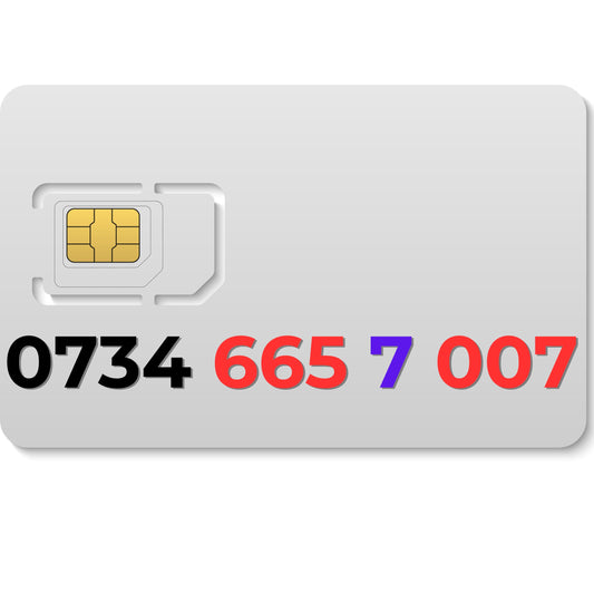 Vodafone VIP mobile number 07346657007 with James Bond 007 pattern