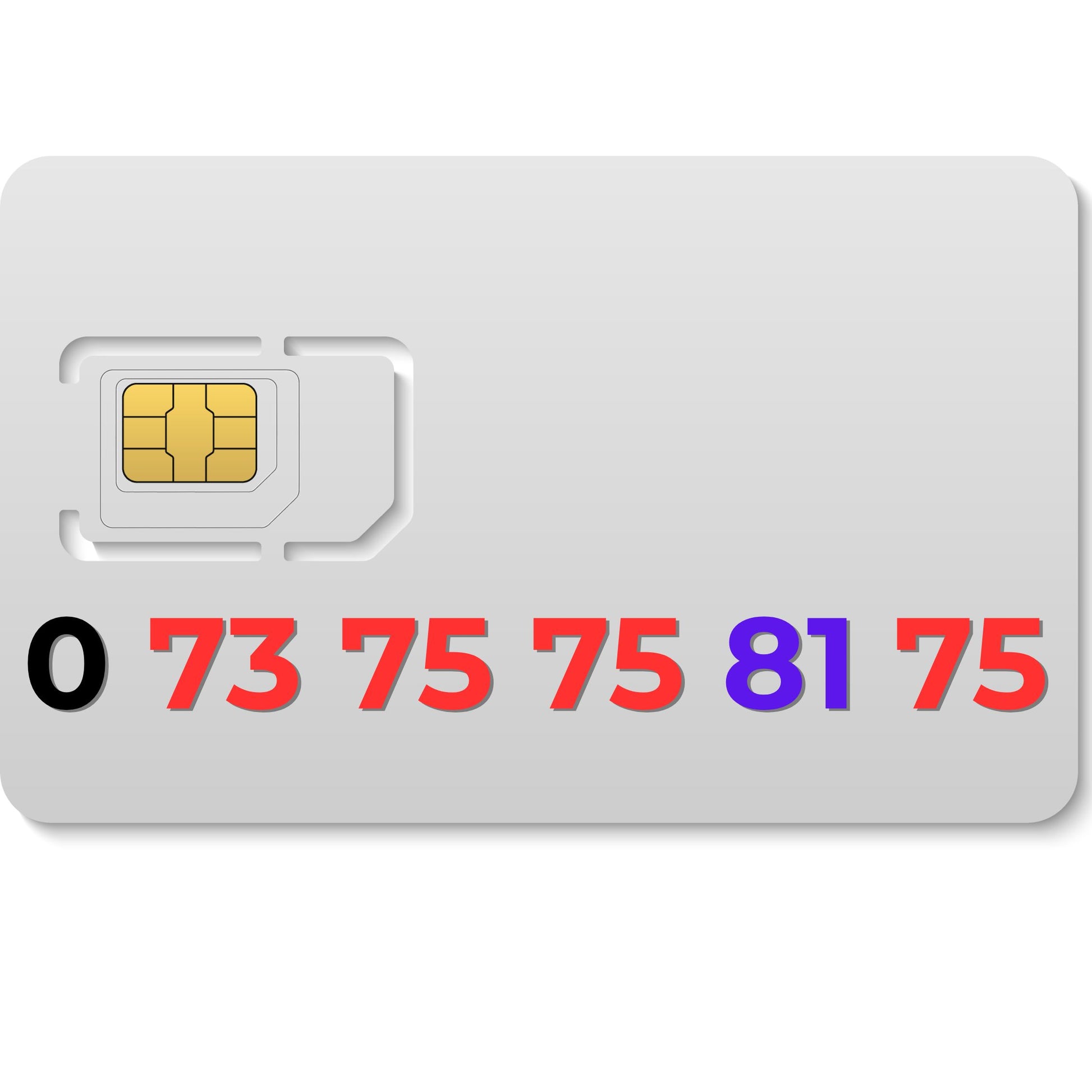 EE gold VIP number 07375758175 with repeating 7575 sequence and 75 ending