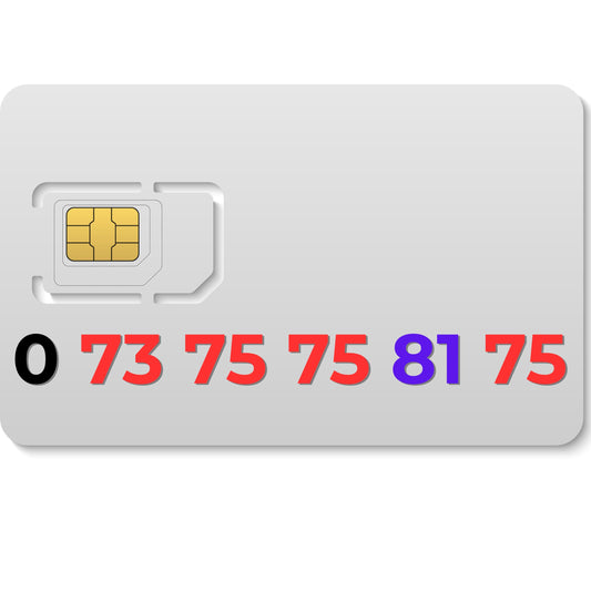 EE gold VIP number 07375758175 with repeating 7575 sequence and 75 ending