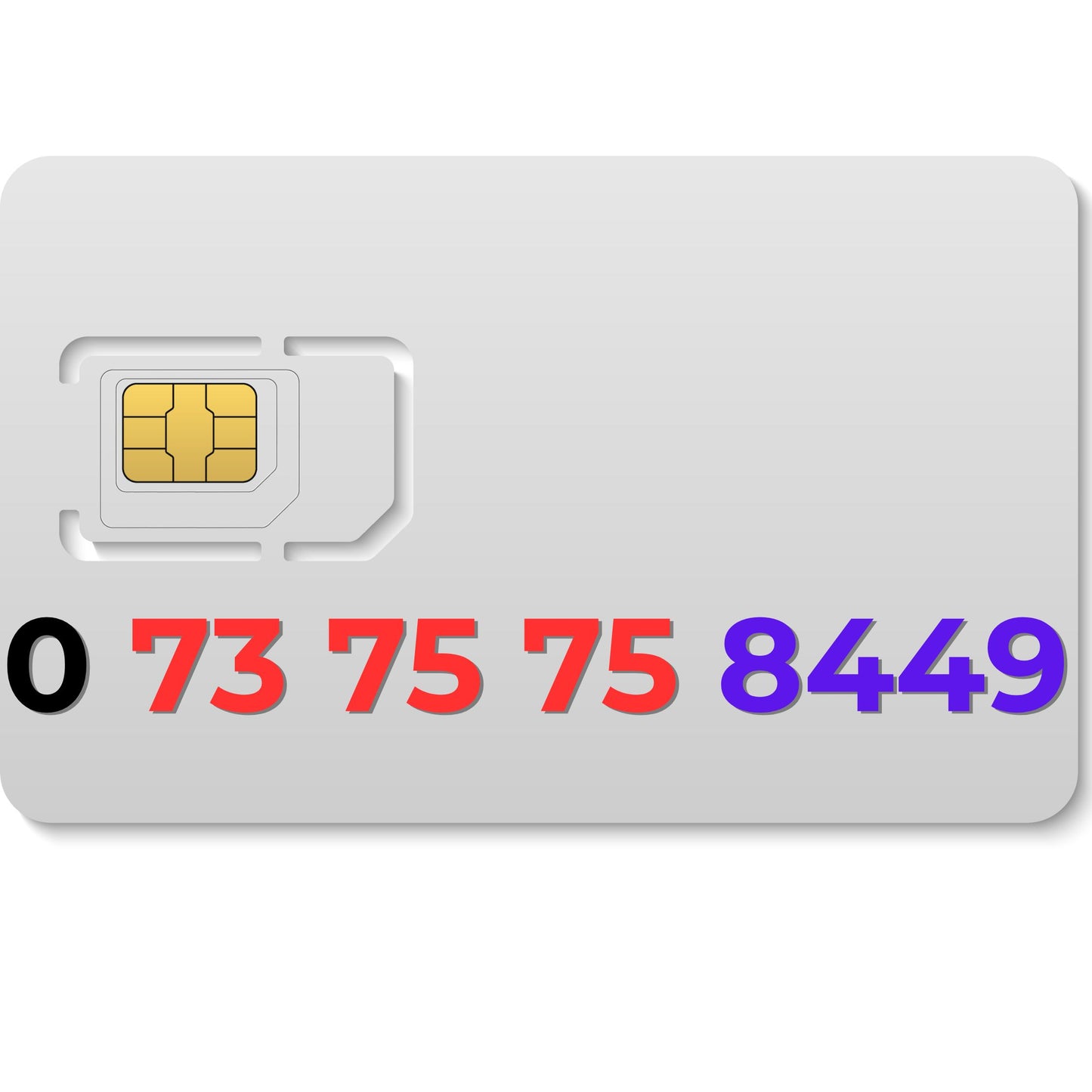 EE VIP mobile number 07375758449 with repeating 7575 pattern and double 44 digits