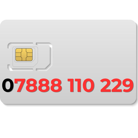 VIP gold mobile number 07888110229 with 888 digits and double 11 numerology pattern