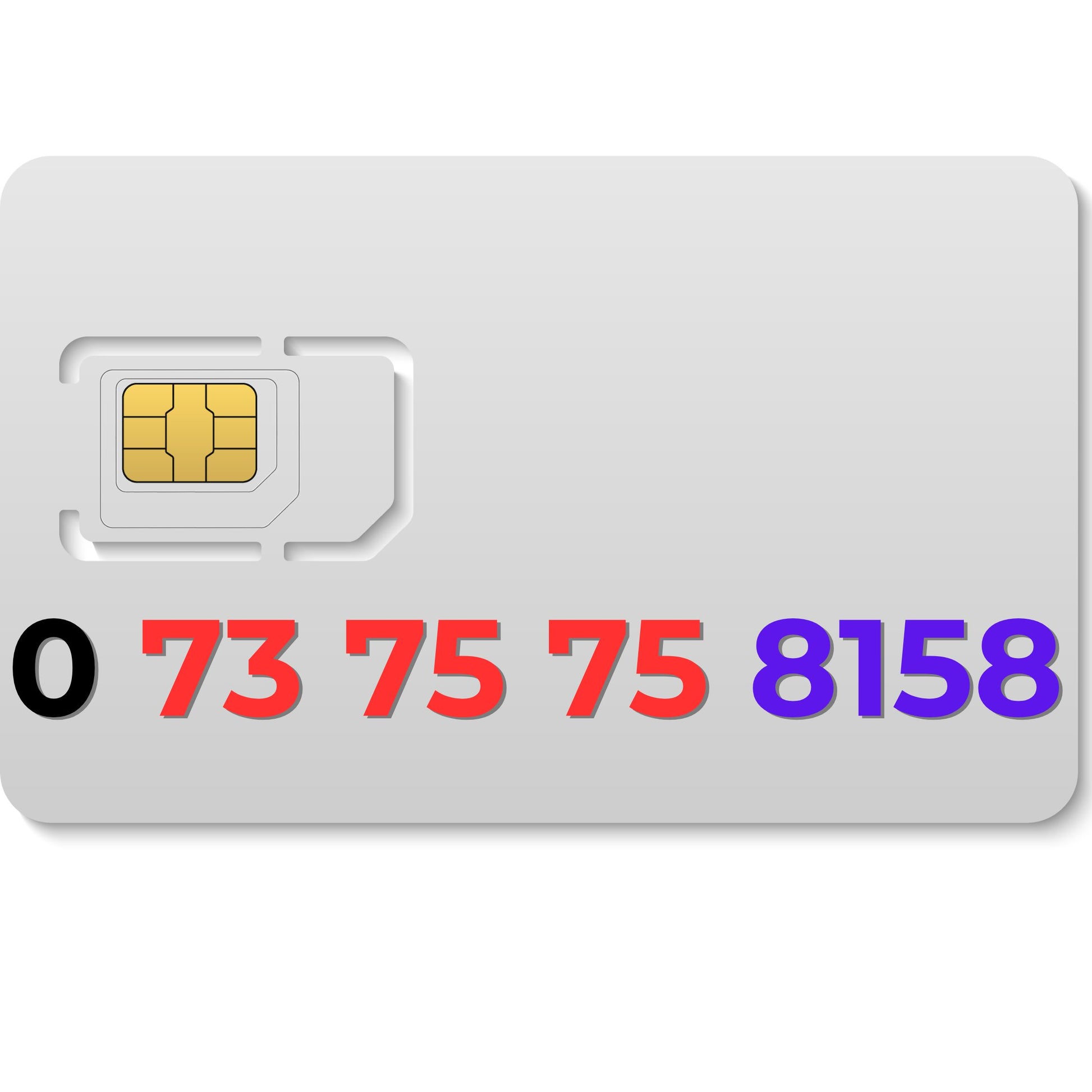 EE VIP mobile number 07375758158 with repeating 7575 pattern and 58 ending