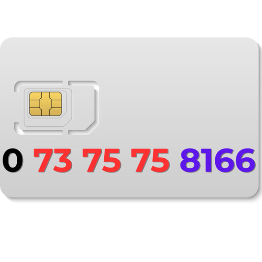 EE VIP mobile number 07375758166 with repeating 7575 sequence and double 66 ending