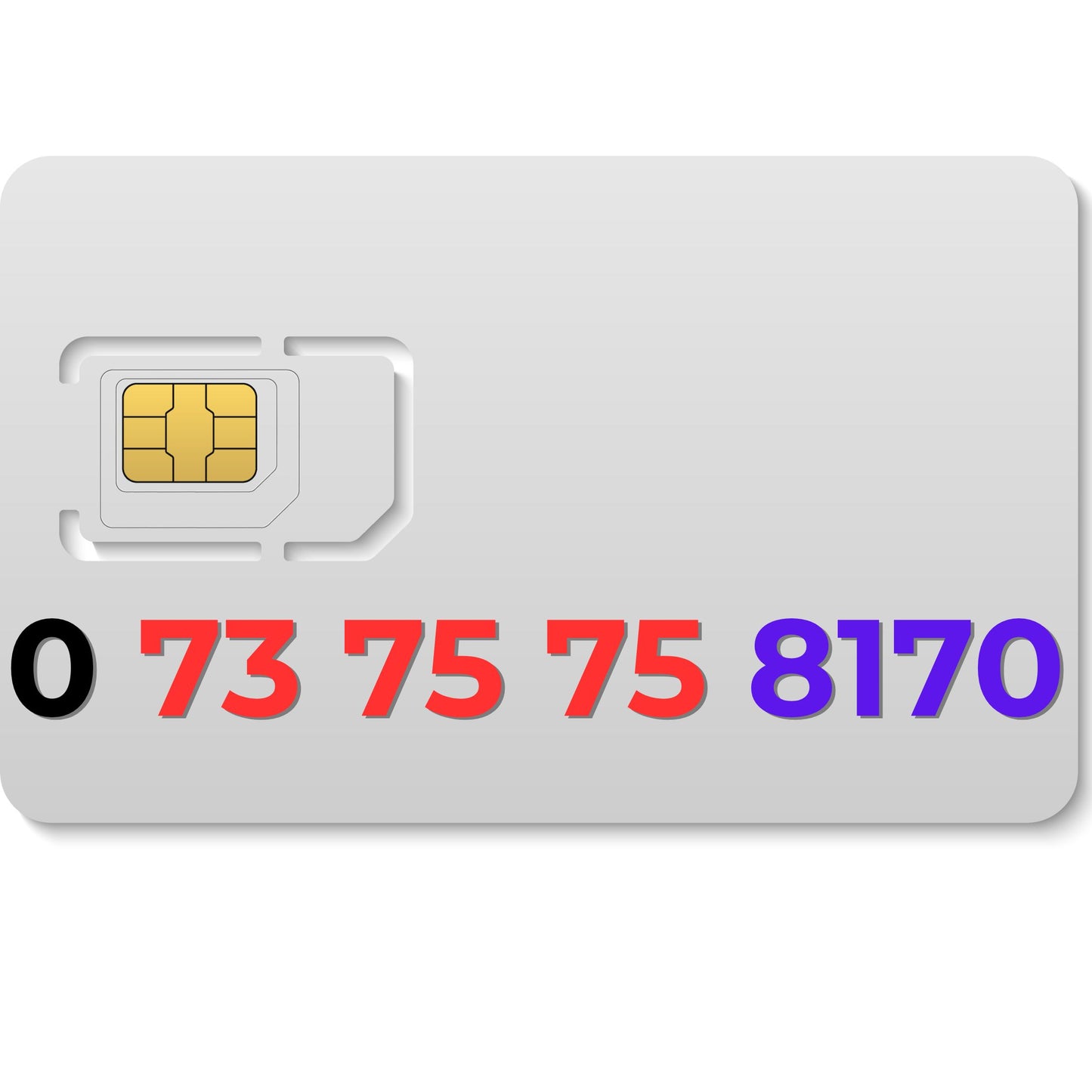 EE VIP mobile number 07375758170 with repeating 7575 sequence and 70 ending