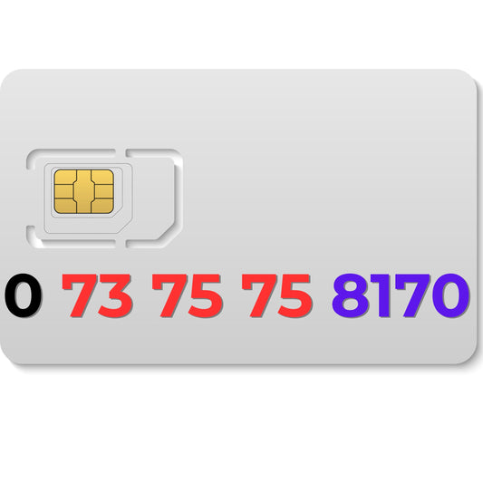 EE VIP mobile number 07375758170 with repeating 7575 sequence and 70 ending