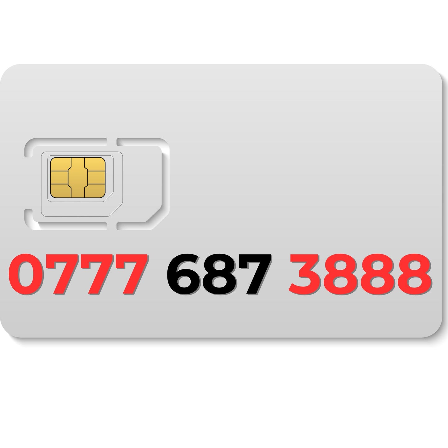 vodafone vip number shown on a sim card , gold mobile number