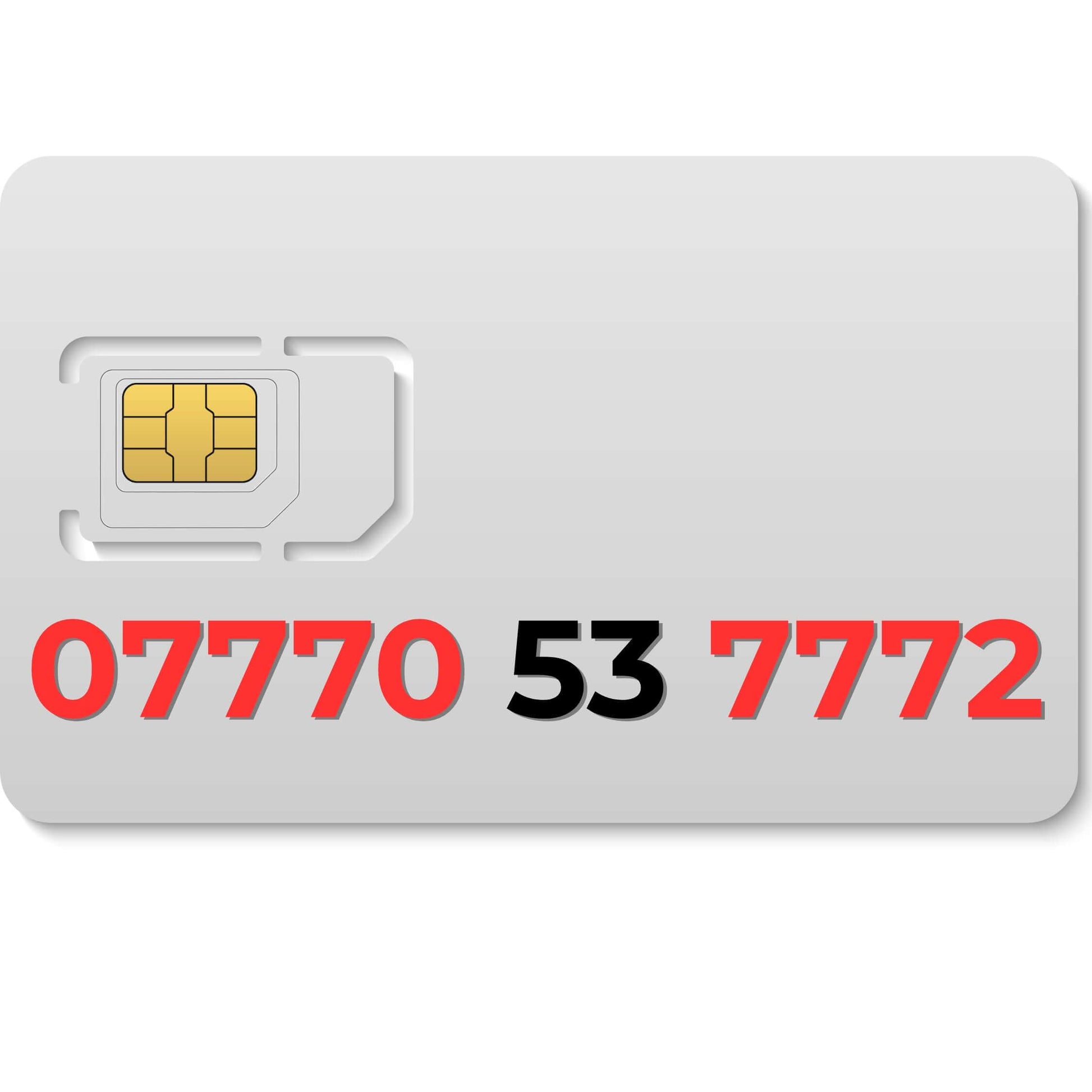 VIP gold mobile number 07770537772 with repeating 777 digits