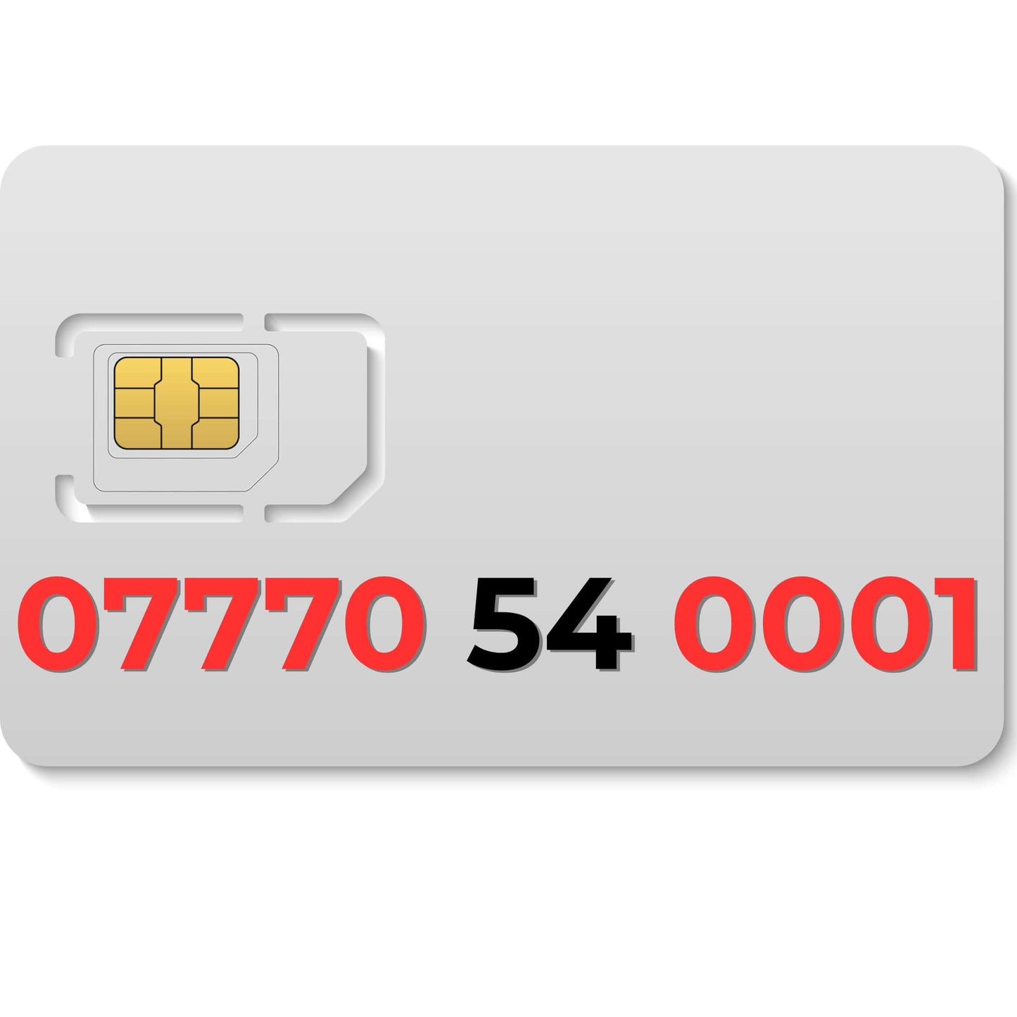VIP gold mobile number 07770540001 with triple 000 digits