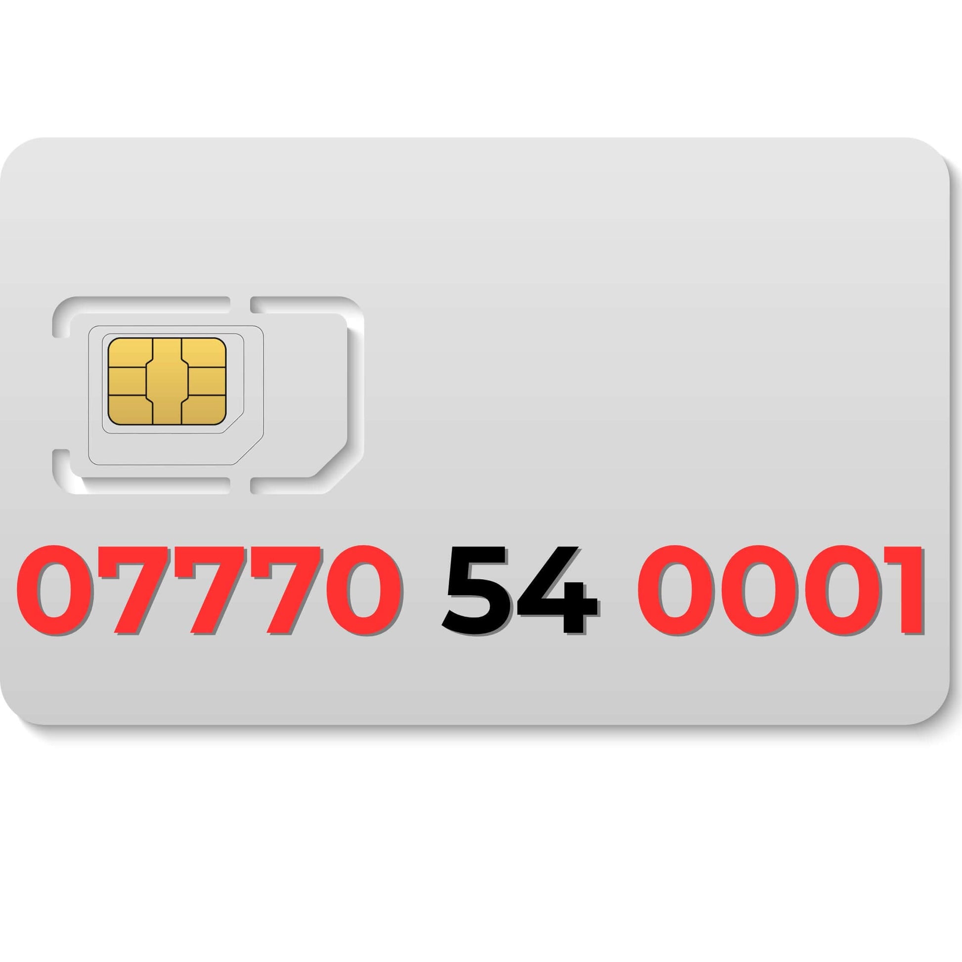 VIP gold mobile number 07770540001 with triple 000 digits
