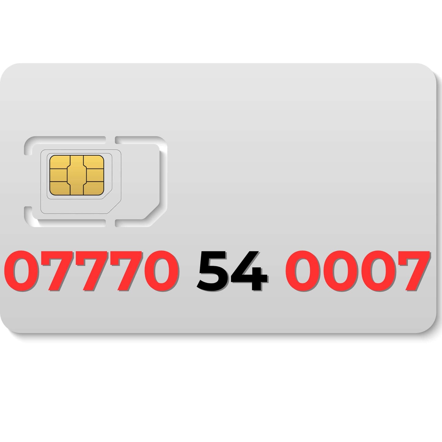 VIP gold mobile number 07770540007 with repeating 000 and lucky 7