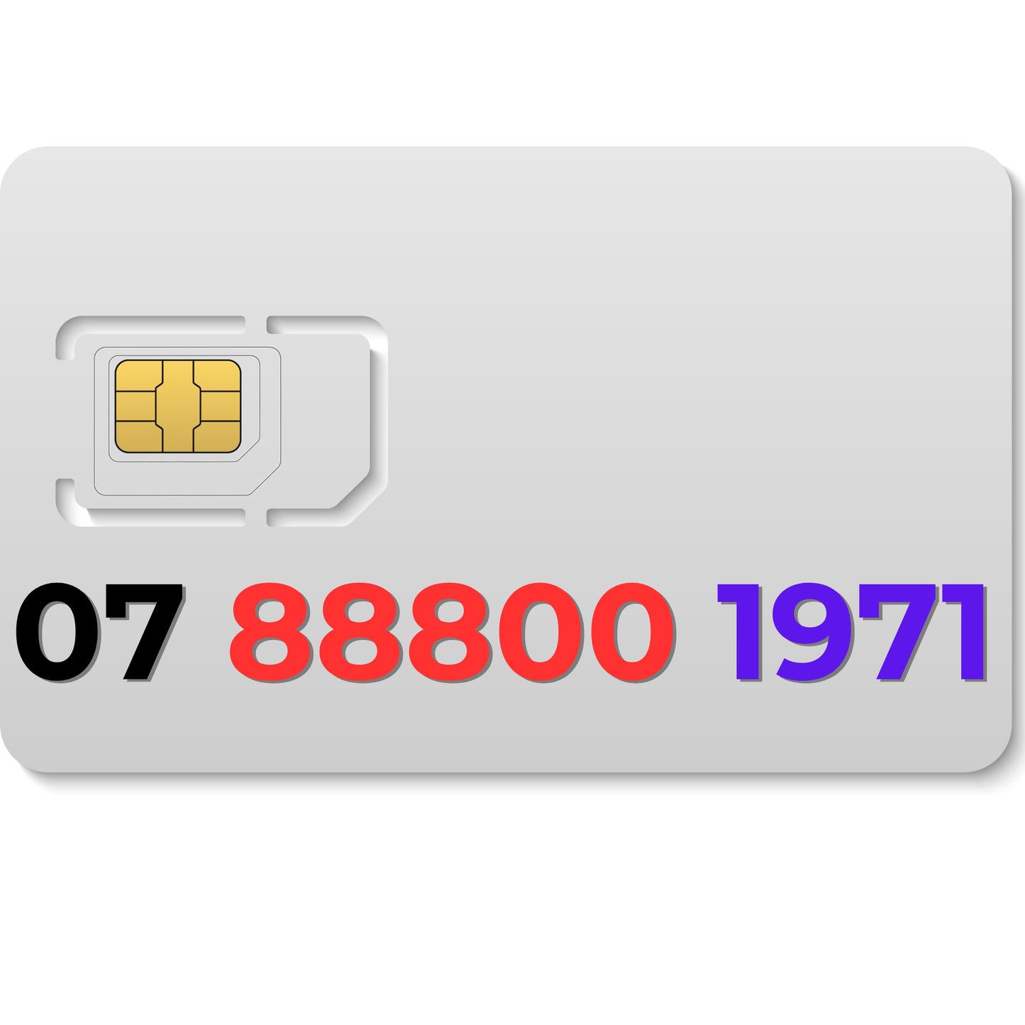 Smarty VIP mobile number 07888001971 with lucky 88 sequence and unique 1971 year pattern