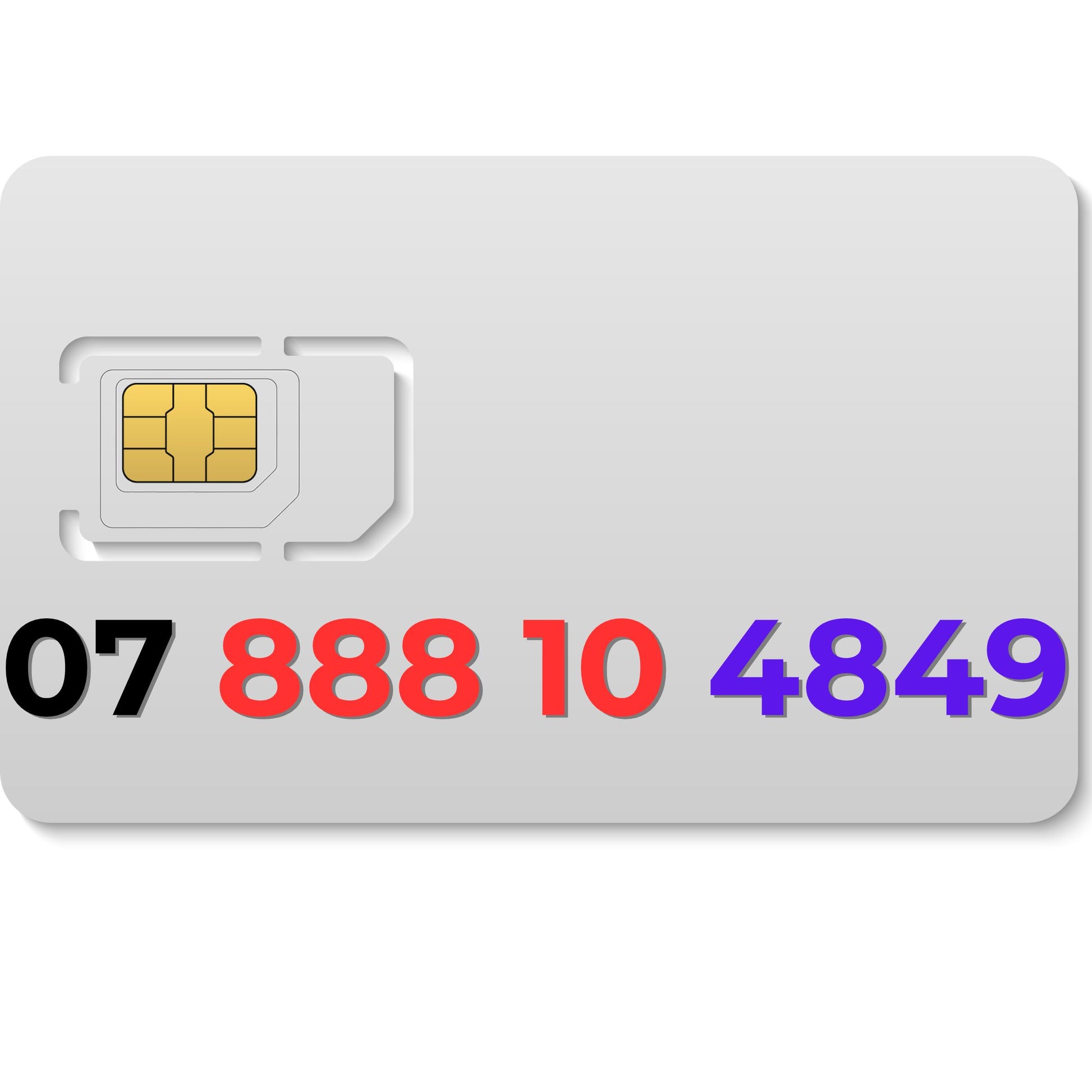 Smarty VIP gold mobile number 07888104849 with repeating 88 for luck and strong numerology